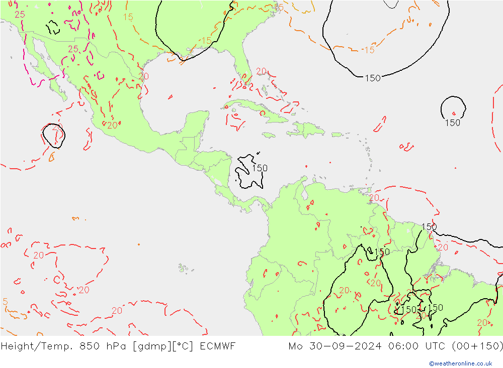 Z500/Rain (+SLP)/Z850 ECMWF pon. 30.09.2024 06 UTC