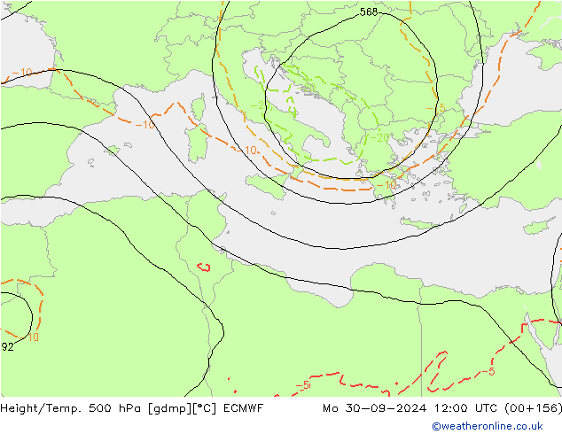 Z500/Rain (+SLP)/Z850 ECMWF Seg 30.09.2024 12 UTC