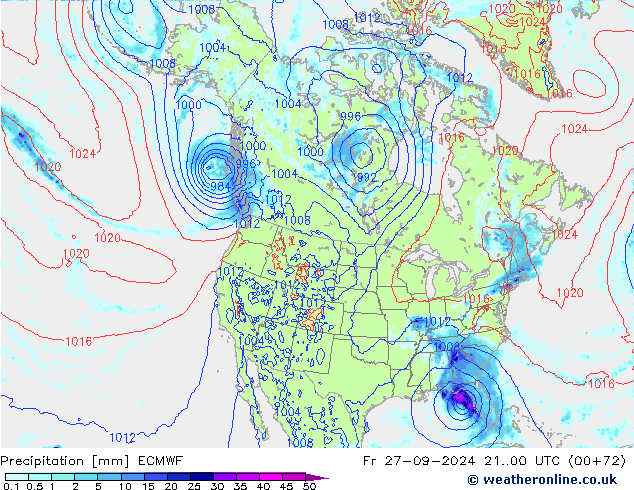 opad ECMWF pt. 27.09.2024 00 UTC