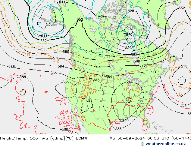 Z500/Regen(+SLP)/Z850 ECMWF ma 30.09.2024 00 UTC