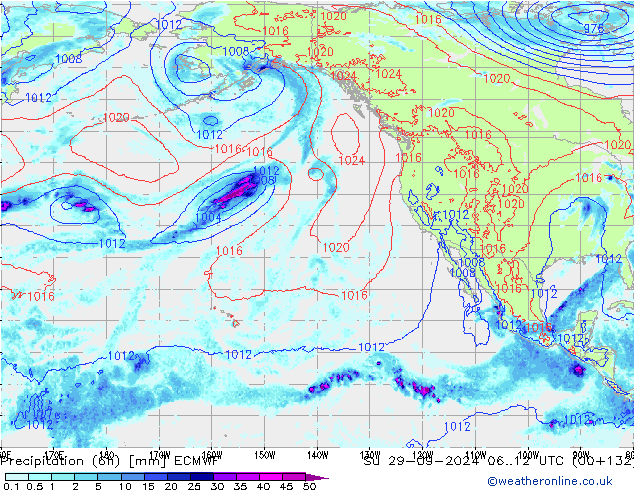 Z500/Rain (+SLP)/Z850 ECMWF dom 29.09.2024 12 UTC