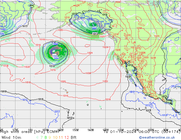 Windvelden ECMWF di 01.10.2024 06 UTC