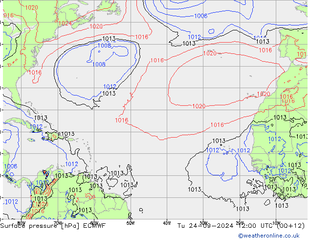 Presión superficial ECMWF mar 24.09.2024 12 UTC