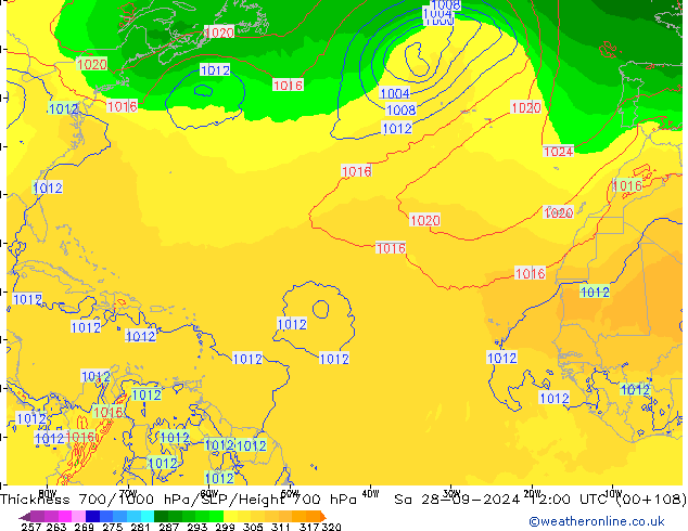 Thck 700-1000 hPa ECMWF Sa 28.09.2024 12 UTC