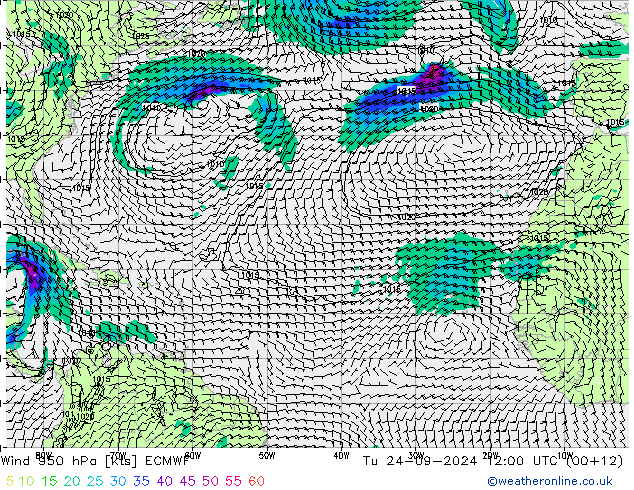 Viento 950 hPa ECMWF mar 24.09.2024 12 UTC