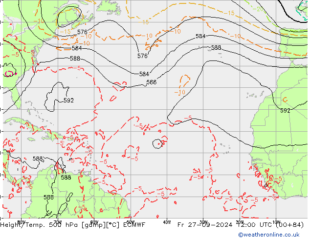 Z500/Rain (+SLP)/Z850 ECMWF Sex 27.09.2024 12 UTC