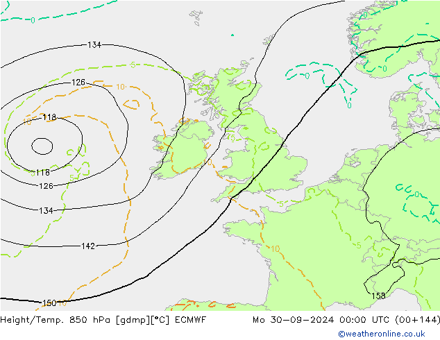 Z500/Rain (+SLP)/Z850 ECMWF lun 30.09.2024 00 UTC