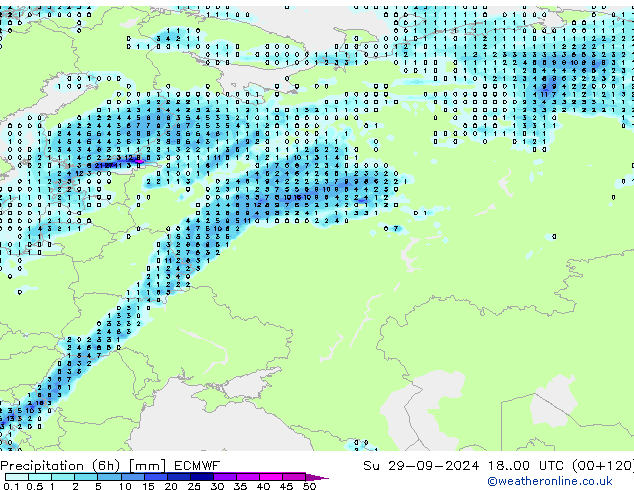 Z500/Rain (+SLP)/Z850 ECMWF So 29.09.2024 00 UTC