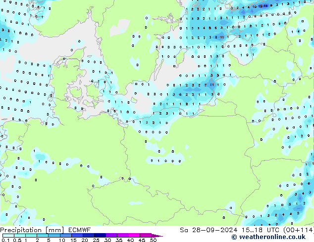 Yağış ECMWF Cts 28.09.2024 18 UTC