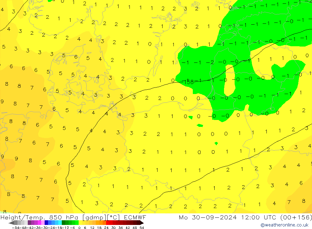 Z500/Rain (+SLP)/Z850 ECMWF Seg 30.09.2024 12 UTC