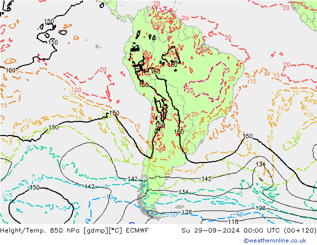 Z500/Rain (+SLP)/Z850 ECMWF dom 29.09.2024 00 UTC