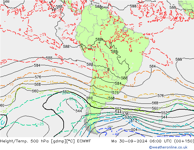 Z500/Rain (+SLP)/Z850 ECMWF пн 30.09.2024 06 UTC