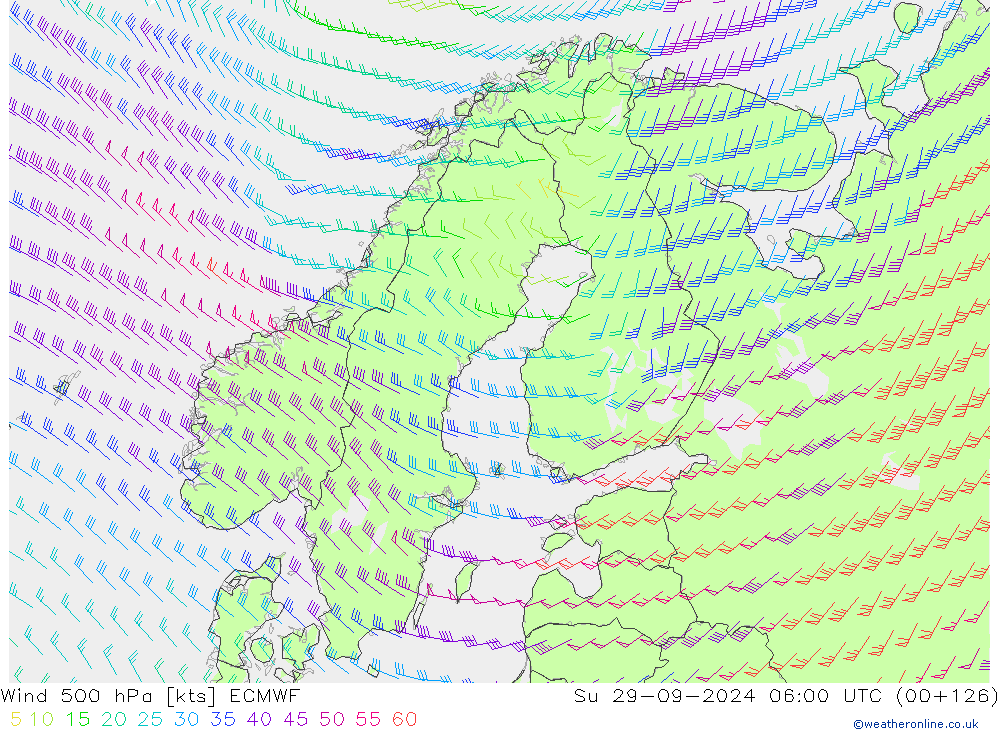 Wind 500 hPa ECMWF Su 29.09.2024 06 UTC