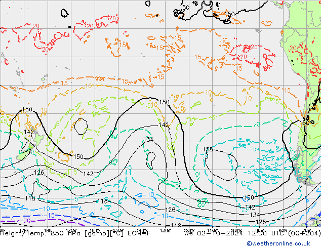 Z500/Rain (+SLP)/Z850 ECMWF  02.10.2024 12 UTC