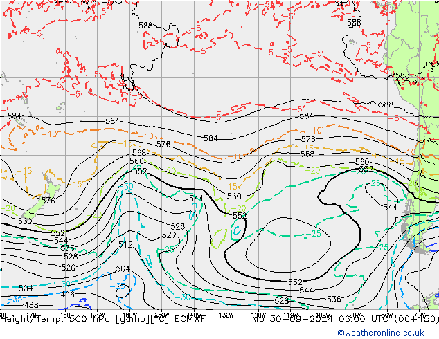 Z500/Rain (+SLP)/Z850 ECMWF  30.09.2024 06 UTC