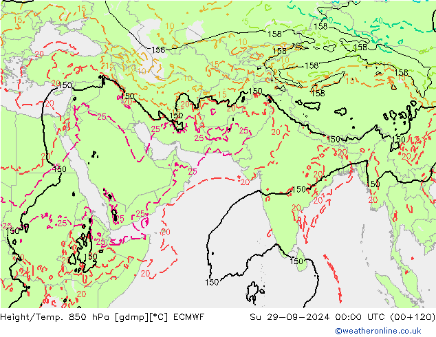 Z500/Rain (+SLP)/Z850 ECMWF dom 29.09.2024 00 UTC