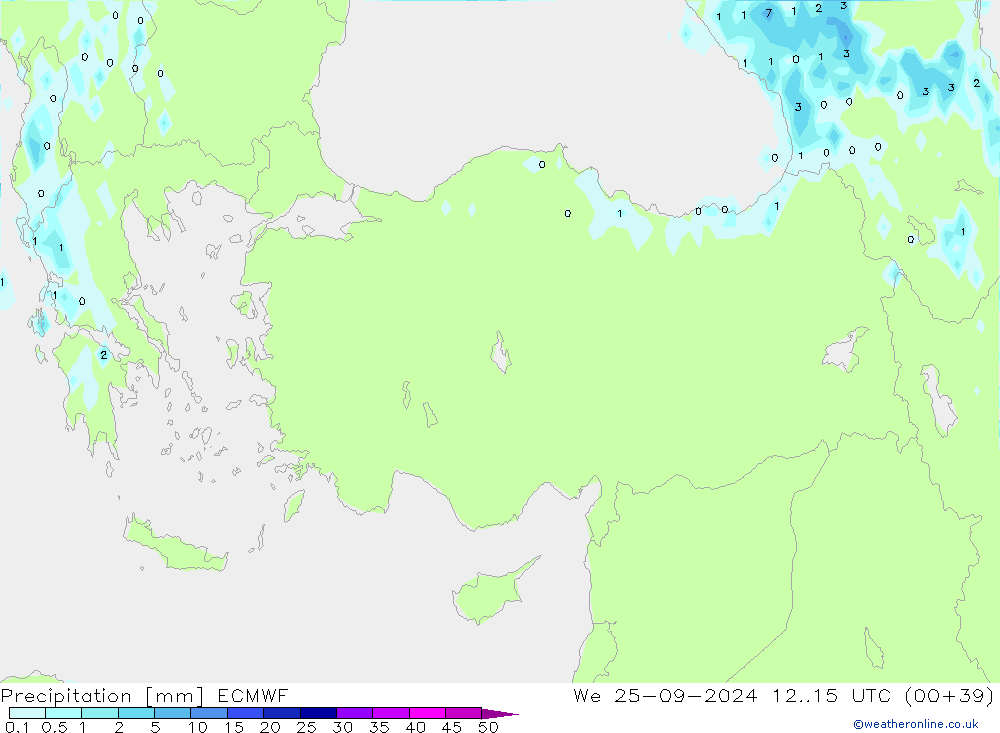 precipitação ECMWF Qua 25.09.2024 15 UTC