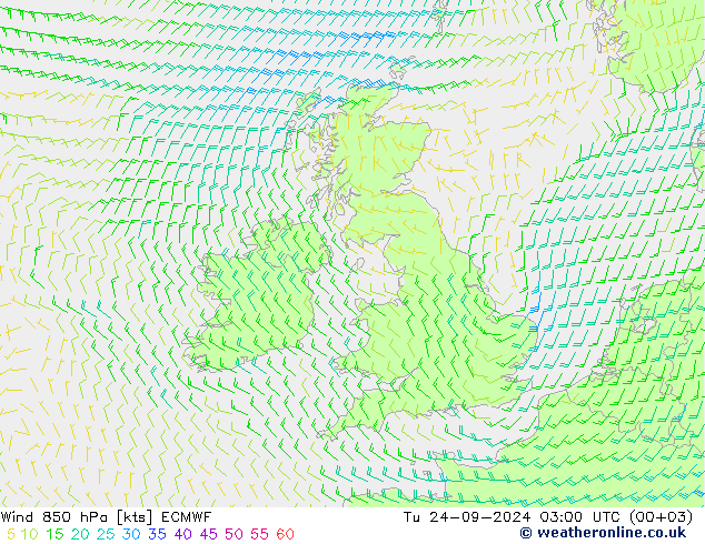 Vento 850 hPa ECMWF mar 24.09.2024 03 UTC