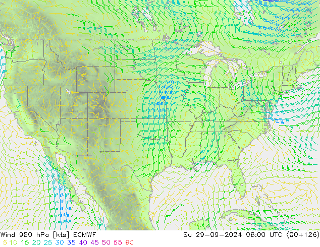 Wind 950 hPa ECMWF Su 29.09.2024 06 UTC