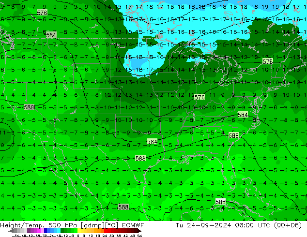 Z500/Rain (+SLP)/Z850 ECMWF вт 24.09.2024 06 UTC