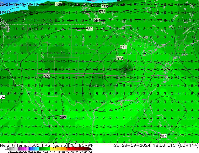 Z500/Rain (+SLP)/Z850 ECMWF So 28.09.2024 18 UTC