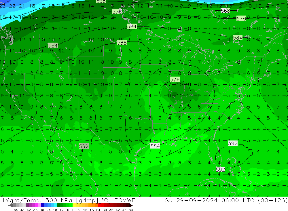 Z500/Rain (+SLP)/Z850 ECMWF Su 29.09.2024 06 UTC