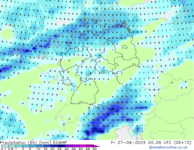 Z500/Rain (+SLP)/Z850 ECMWF Sex 27.09.2024 06 UTC