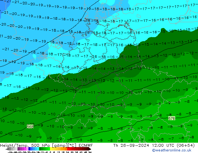 Z500/Rain (+SLP)/Z850 ECMWF Qui 26.09.2024 12 UTC