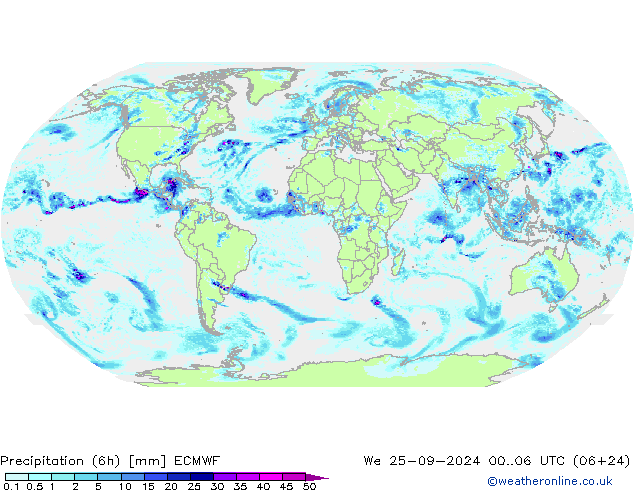 Z500/Rain (+SLP)/Z850 ECMWF Qua 25.09.2024 06 UTC