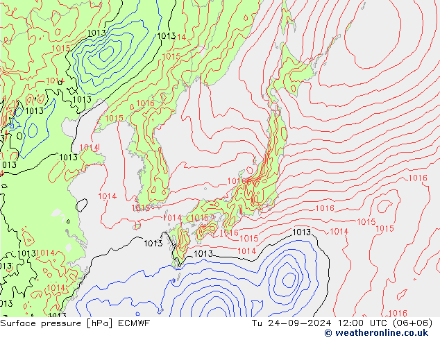 pression de l'air ECMWF mar 24.09.2024 12 UTC