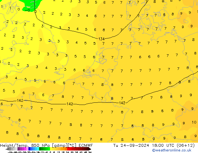 Z500/Rain (+SLP)/Z850 ECMWF mar 24.09.2024 18 UTC