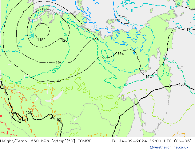 Z500/Rain (+SLP)/Z850 ECMWF mar 24.09.2024 12 UTC