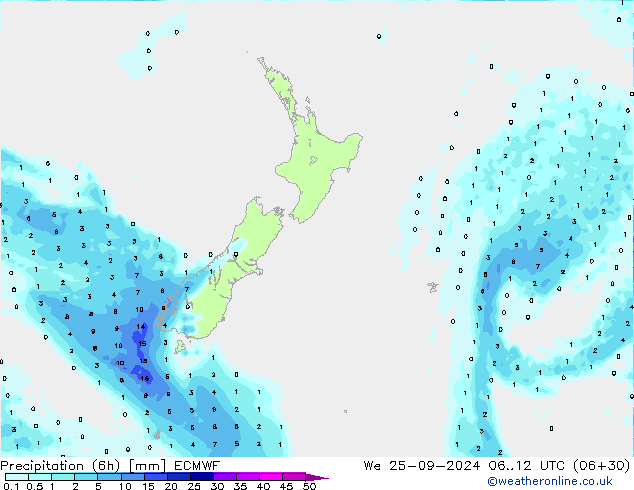 Z500/Rain (+SLP)/Z850 ECMWF We 25.09.2024 12 UTC