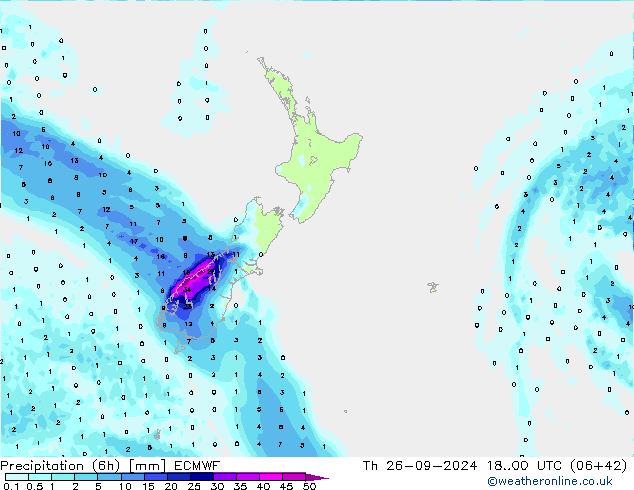 Z500/Rain (+SLP)/Z850 ECMWF чт 26.09.2024 00 UTC