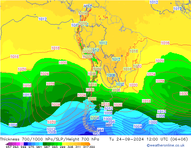 Thck 700-1000 hPa ECMWF mar 24.09.2024 12 UTC