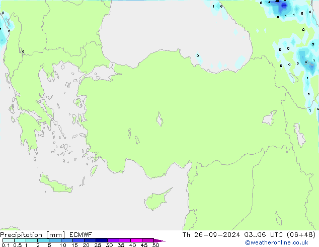 Précipitation ECMWF jeu 26.09.2024 06 UTC