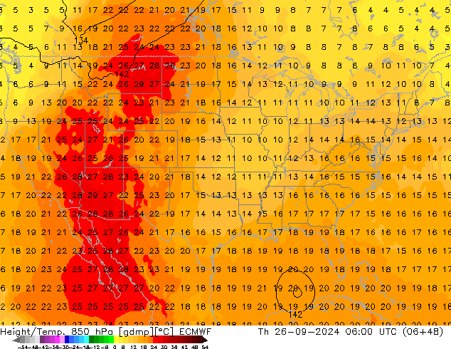 Z500/Rain (+SLP)/Z850 ECMWF Čt 26.09.2024 06 UTC