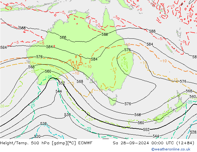 Z500/Rain (+SLP)/Z850 ECMWF sáb 28.09.2024 00 UTC