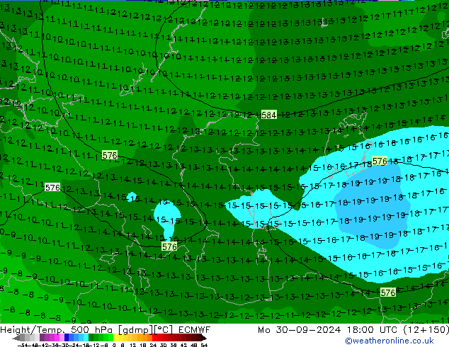 Z500/Rain (+SLP)/Z850 ECMWF Mo 30.09.2024 18 UTC