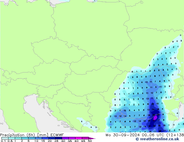 Z500/Rain (+SLP)/Z850 ECMWF lun 30.09.2024 06 UTC