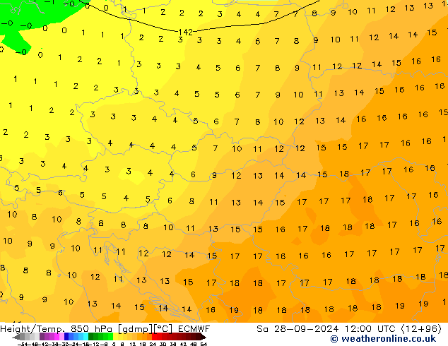 Z500/Rain (+SLP)/Z850 ECMWF  28.09.2024 12 UTC