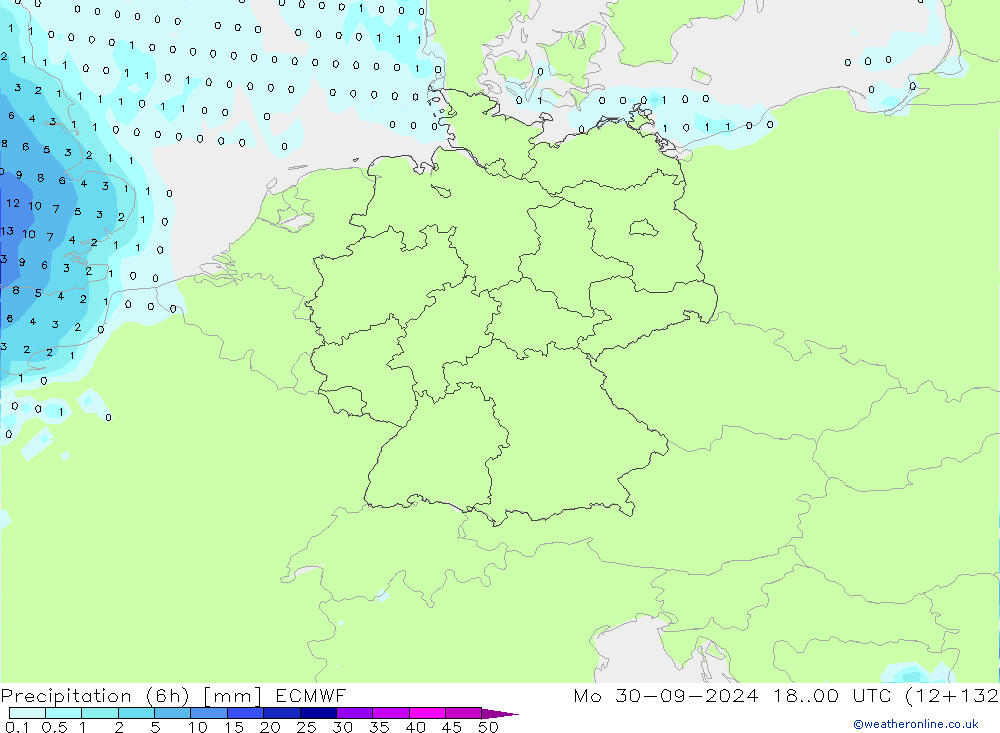 Z500/Regen(+SLP)/Z850 ECMWF ma 30.09.2024 00 UTC