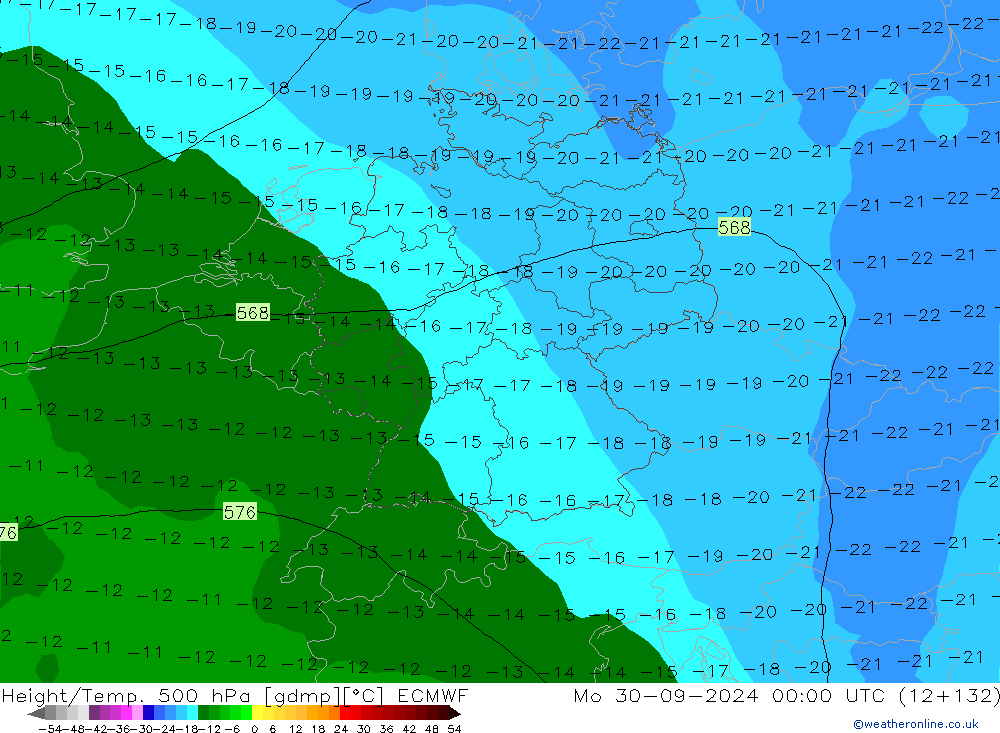 Z500/Regen(+SLP)/Z850 ECMWF ma 30.09.2024 00 UTC