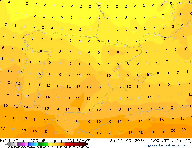 Z500/Rain (+SLP)/Z850 ECMWF Sa 28.09.2024 18 UTC