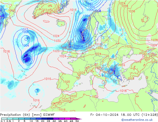 Z500/Rain (+SLP)/Z850 ECMWF  04.10.2024 00 UTC