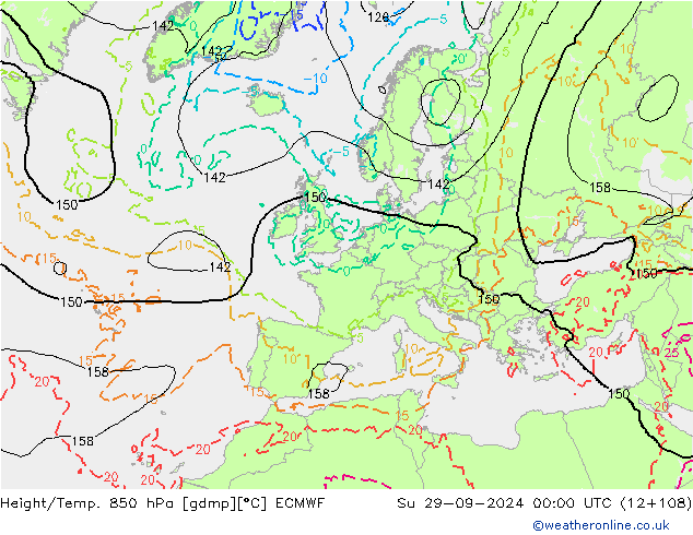 Z500/Regen(+SLP)/Z850 ECMWF zo 29.09.2024 00 UTC