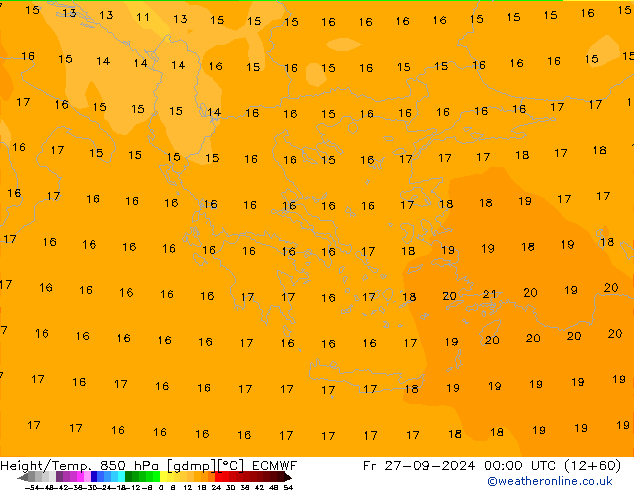 Z500/Yağmur (+YB)/Z850 ECMWF Cu 27.09.2024 00 UTC