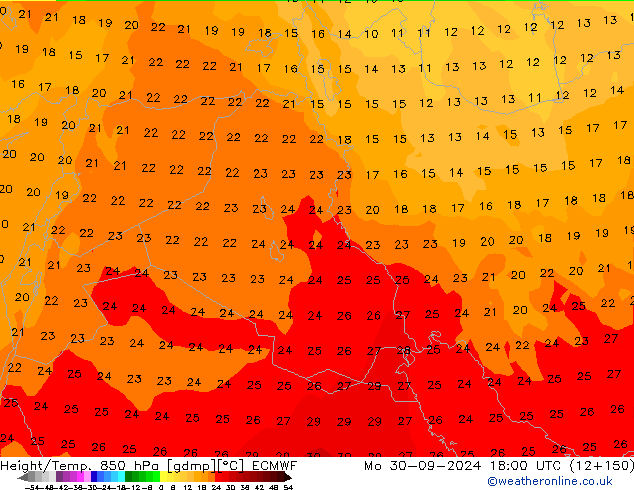 Z500/Rain (+SLP)/Z850 ECMWF Mo 30.09.2024 18 UTC