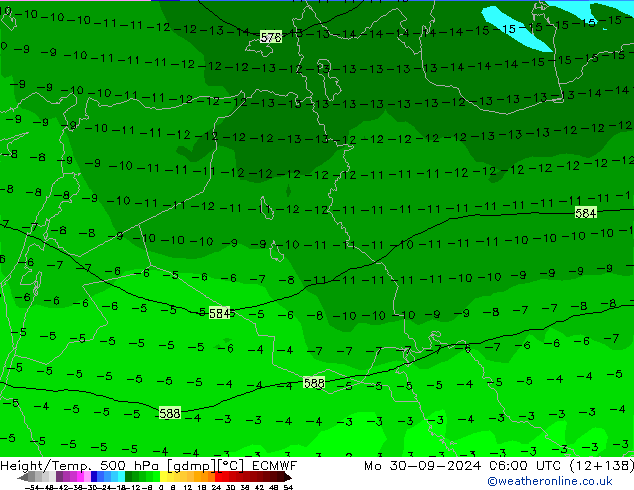 Z500/Rain (+SLP)/Z850 ECMWF пн 30.09.2024 06 UTC