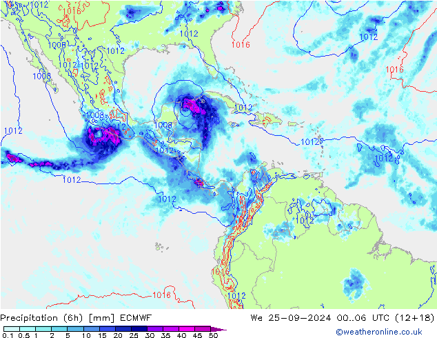 Z500/Rain (+SLP)/Z850 ECMWF Qua 25.09.2024 06 UTC